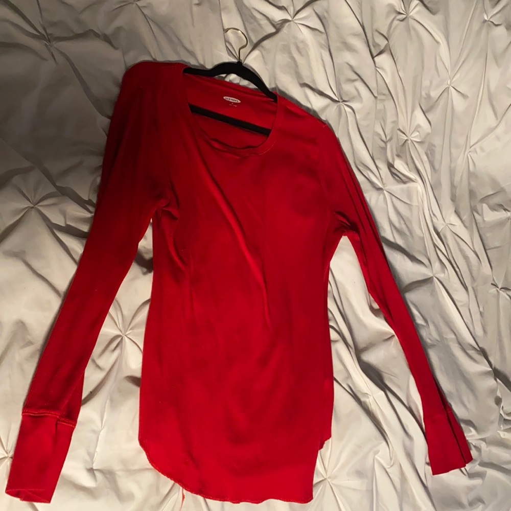 Red Thermal Long Sleeve T-Shirt
